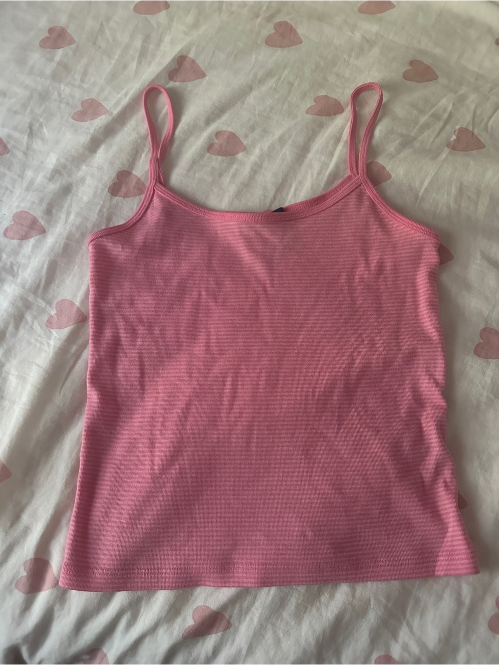 brandy melville pink striped skylar tank top
